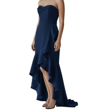 XSCAPE Navy Strapless Dress