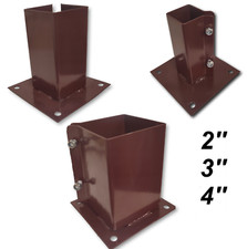 Bolt Down Post Shoe Support Fence Foot Base Support Square Bracket Powder Coated