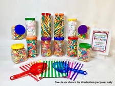 Rainbow Plastic Sweet Jars