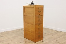 Filing Cabinet Antique Oak 4 Drawer Office File Globe #55334