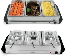 Electric Buffet Warmer Food Server with 1.5L With 3 trays Adjustable Temperature