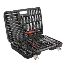 216 PCS Socket Set 1/4 3/8 1/2" Spanner Drive Ratchet Wrench Mechanic Tool Kit