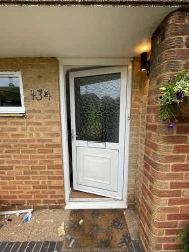 Aluminium front door white - door,