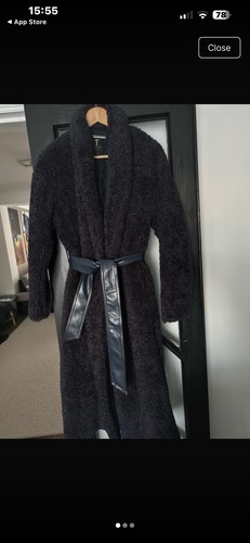 Navy ted baker faux fur - navy, coat