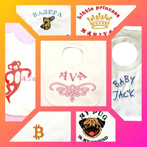 Personalised baby bib - baby,