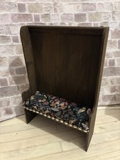 Dolls House 1/12 Scale Miniature Artisan Medieval Tudor Wood Monks Bench Settle