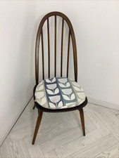 Ercol Windsor Quaker Bow Back Dining Chair & Ercol Cushion 1979 @paf# Mez