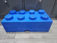 Genuine Large Lego 4×2 Brick 8 Stud Blue  Storage Box Container Stackable