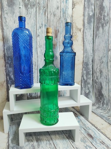 Vintage set glass bottles - of,