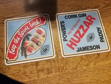 Vintage Irish Spirits Brands Beer  Mat Coaster X2 