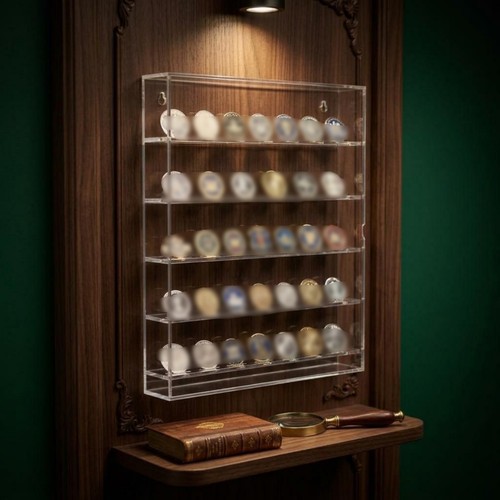 Wall mounted coin display - coin,