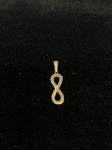 10k gold infinity pendant - gold,