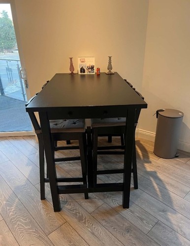 Ikea black bar dining table - ikea,