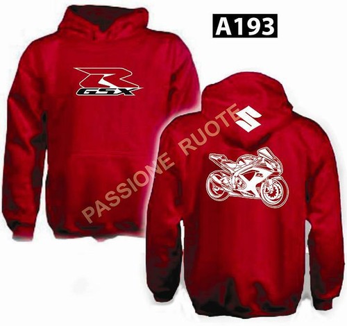 Red hoodie sweatshirt gsxr - red,