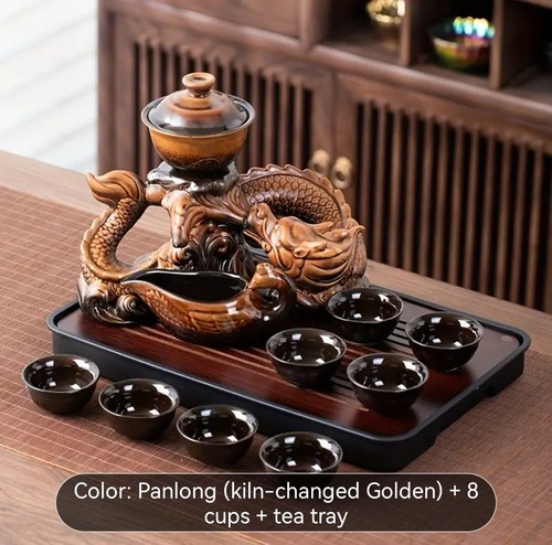 Dragon kungfu teapot set with - kungfu,