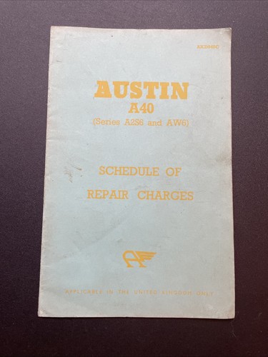 Austin a40 schedule repair - a40,