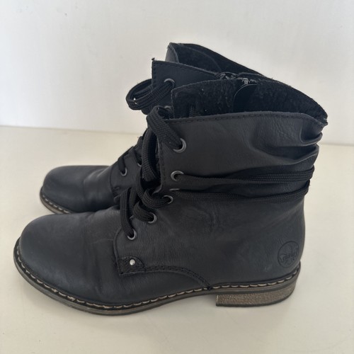 Rieker black fur lined - , ankle