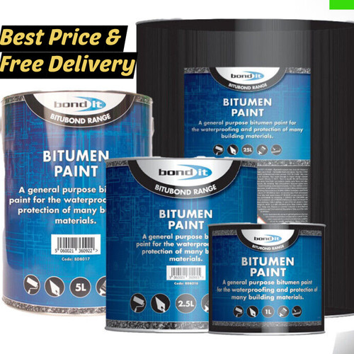 Bond black bitumen paint 1l - paint,
