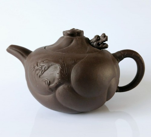 Yixing brown dragon - dragon, teapot