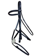 Harry Dabbs Jaguar Comfort Grackle Bridle - English Leather - Black X-Full