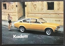 OPEL Kadett Car Range Sales Brochure c1977 SR Coupe Deluxe Saloon & Estate 1.2