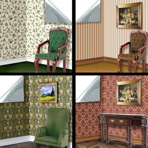 Dolls house self adhesive - 1:12,