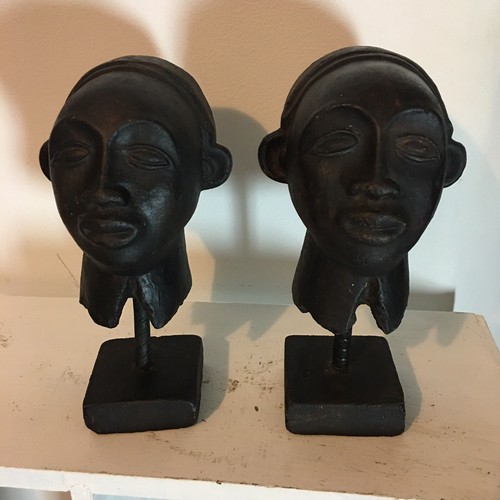 Two vintage african - african, hardwood