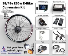 36/48V 250W Ebike Electric Bike Conversion Kit Hub Geared Motor MTX39 Rim Legal