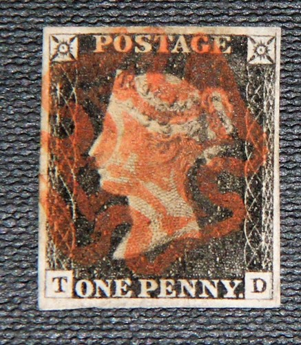 1840 penny black 4 - gb,