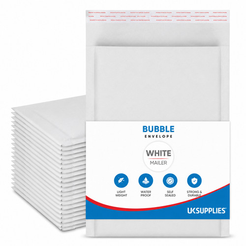 White padded bubble envelopes - bubble,