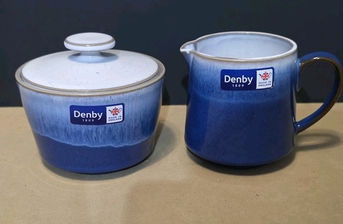 Denby blue haze milk jug - milk,