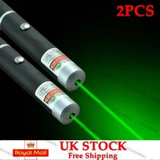 2X Green Laser Pointer Pen Light Beam Ultra Bright 1mW Lazer Cat Dog Pet Toy