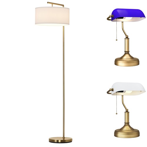 Homcom banker table lamp - table,