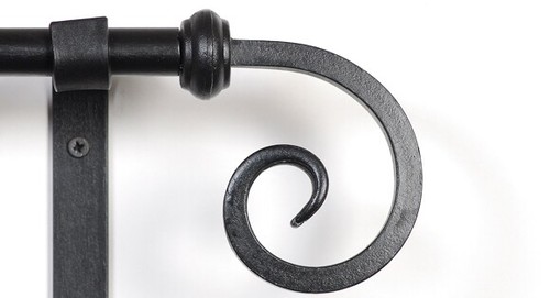 Wrought iron curtain poles - wrought,