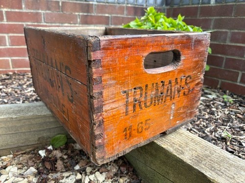 Trumans vintage wooden beer