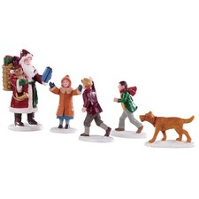 Lemax  Figurine, Papa Christmas!, Set of 5,