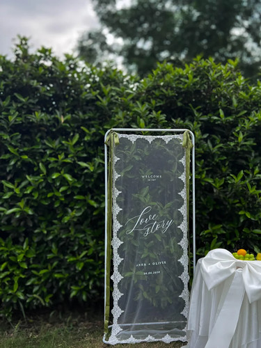 Lace sheer wedding welcome - lace,