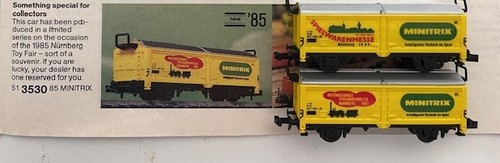 Minitrix 3530 yellow vans - yellow,