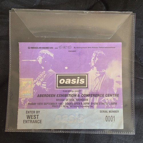 Oasis aberdeen ticket 1997 - oasis,