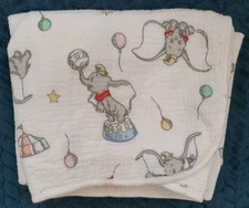 Disney Baby Primark Dumbo Pram Size Blanket Cotton balloons circus tent