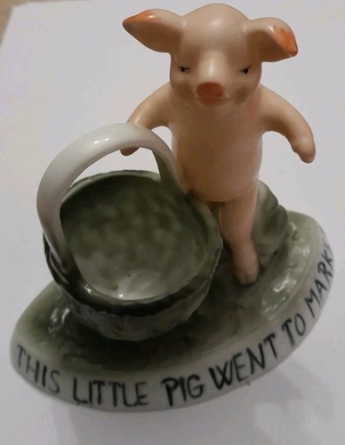 Antique porcelain comic pig - antique,