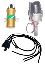 Electronic Distributor Coil & HT Leads Lucas 23D 40953A Ford Lotus Twin cam