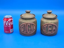 2 x Tremar Pottery SUGAR & TEA