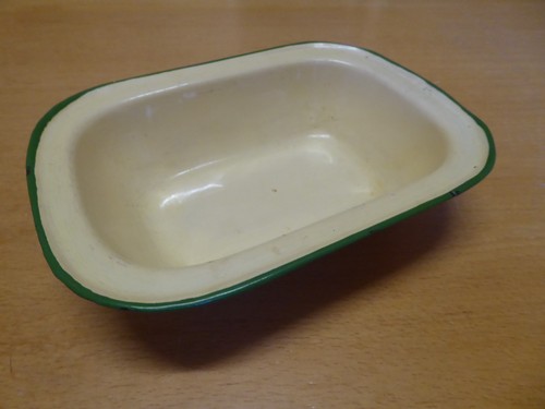Vintage enameled cream - enameled,