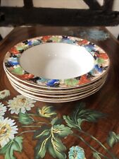 6 Vintage, Woods Ware, Wood & Sons 'Patricia'  Bowls, 6.5 Inches