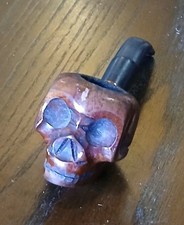 Vintage SKULL Pipe - 'Real Briar' - Hand Carved in Italy