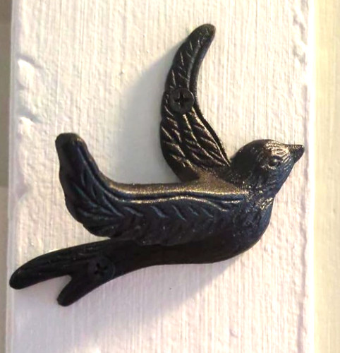 Antique black cast iron flying - antique,