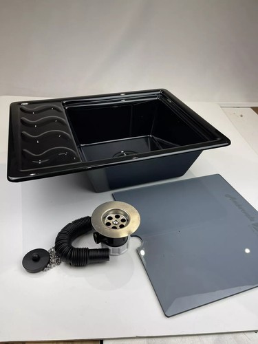 Acrylic black wave drainer - dx,