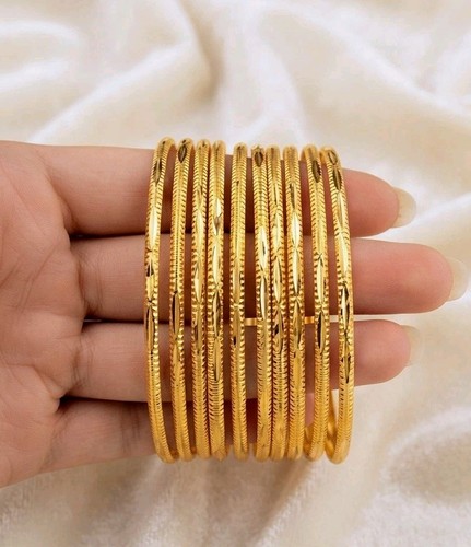 Ethnic bangles 22k gold plated - 22k,