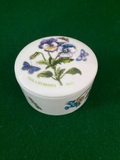 PORTMEIRION BOTANIC GARDEN PANSY ROUND TRINKET BOX / DISH
